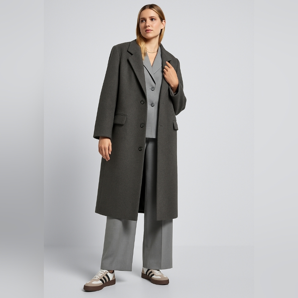Lanifico Vallombrosa Italian Cashmere And Wool Blend Long Coat!